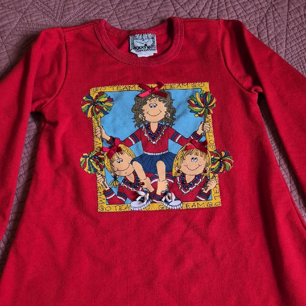 Good Lad Red Cheer Squad Long Sleeve Tee